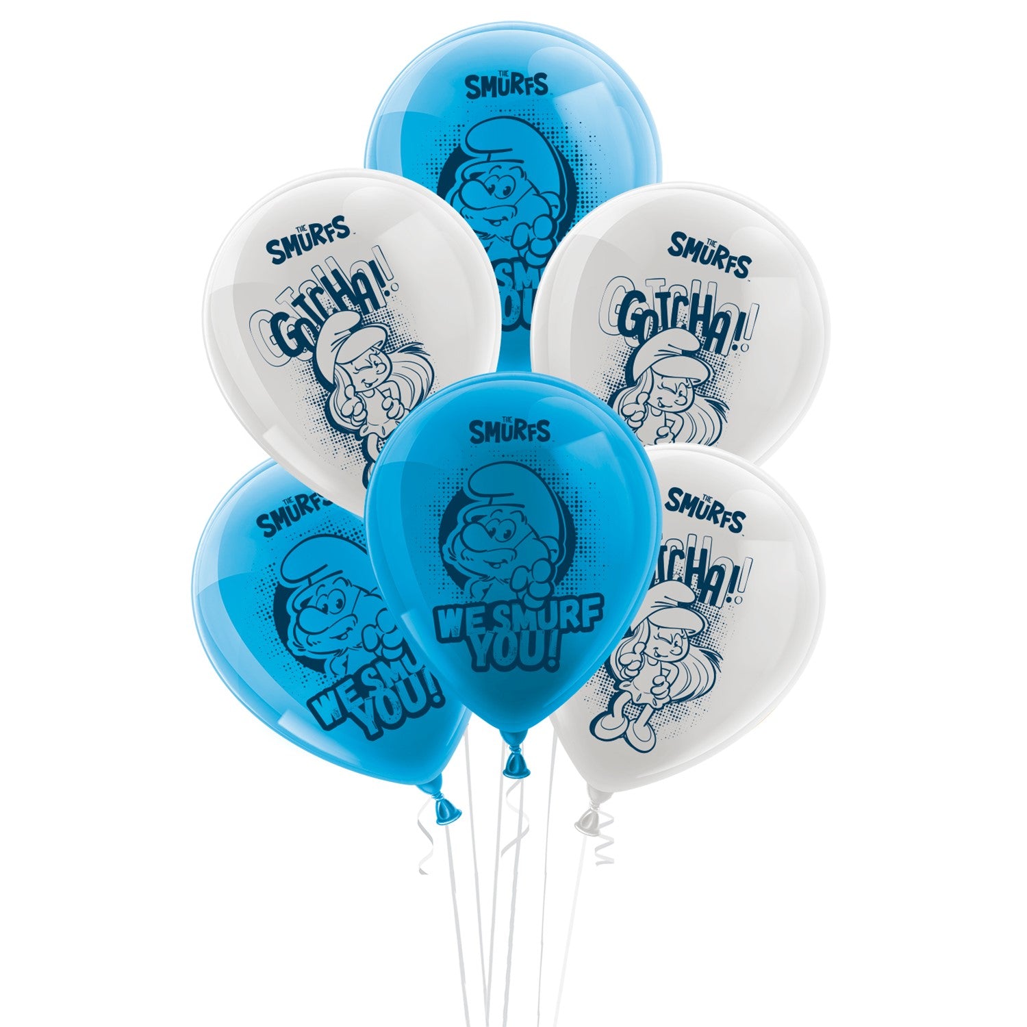 Die Schlümpfe Latexballons Set 25 cm 10 Stk. 2
