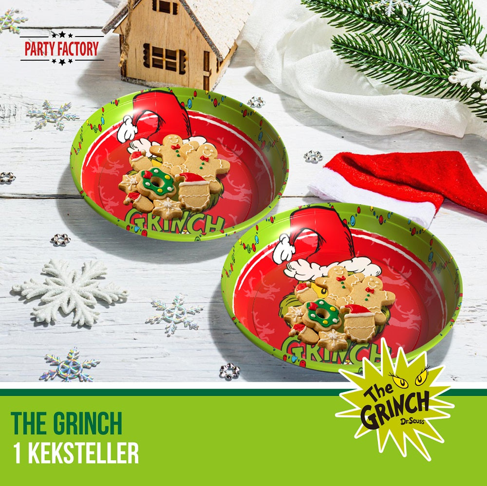 The Grinch Keksteller rot 26 cm – Weihnachtsteller für Plätzchen und Gebäck 9