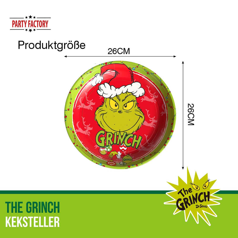 The Grinch Keksteller rot 26 cm – Weihnachtsteller für Plätzchen und Gebäck 10