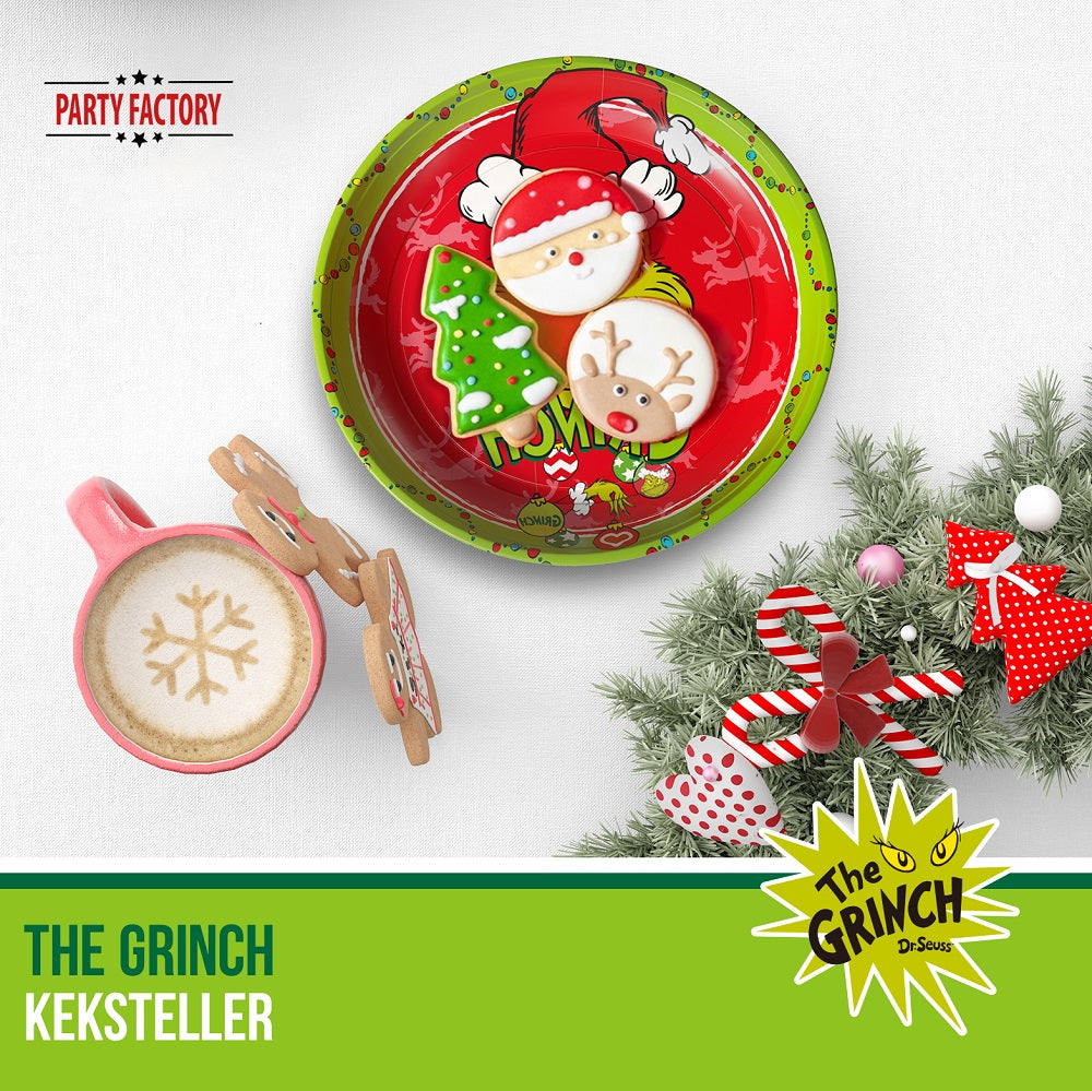 The Grinch Keksteller rot 26 cm – Weihnachtsteller für Plätzchen und Gebäck 12