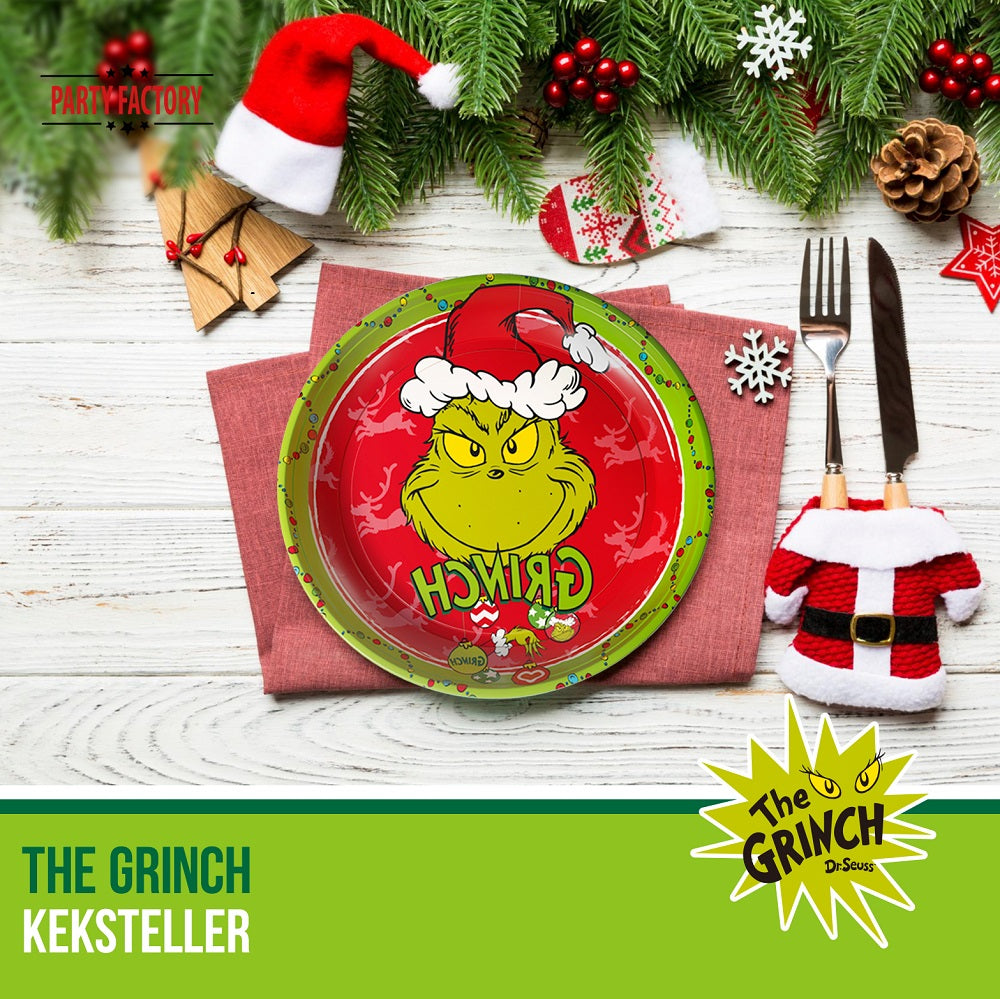 The Grinch Keksteller rot 26 cm – Weihnachtsteller für Plätzchen und Gebäck 13