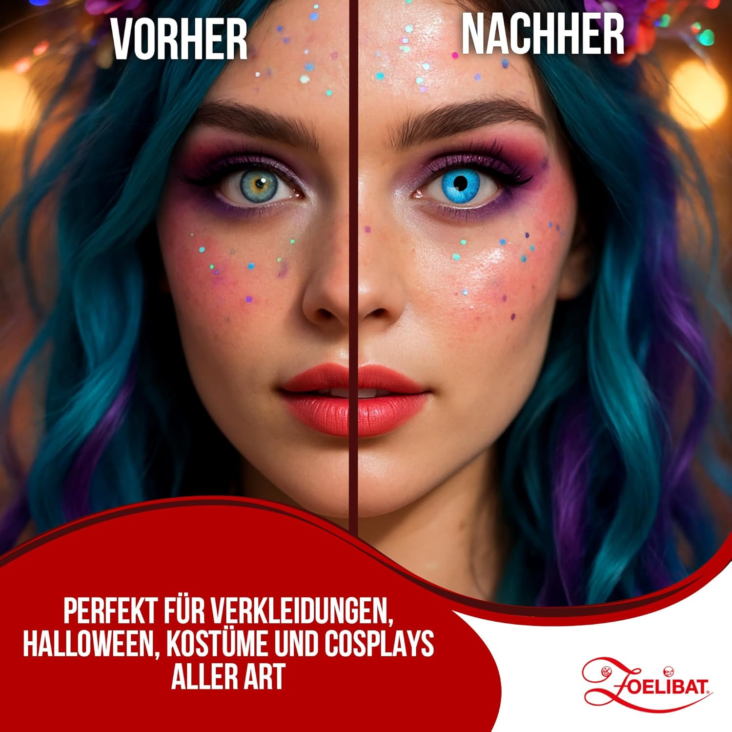 Zoelibat Eyecatcher Wochen-Kontaktlinsen Electro Blue 10