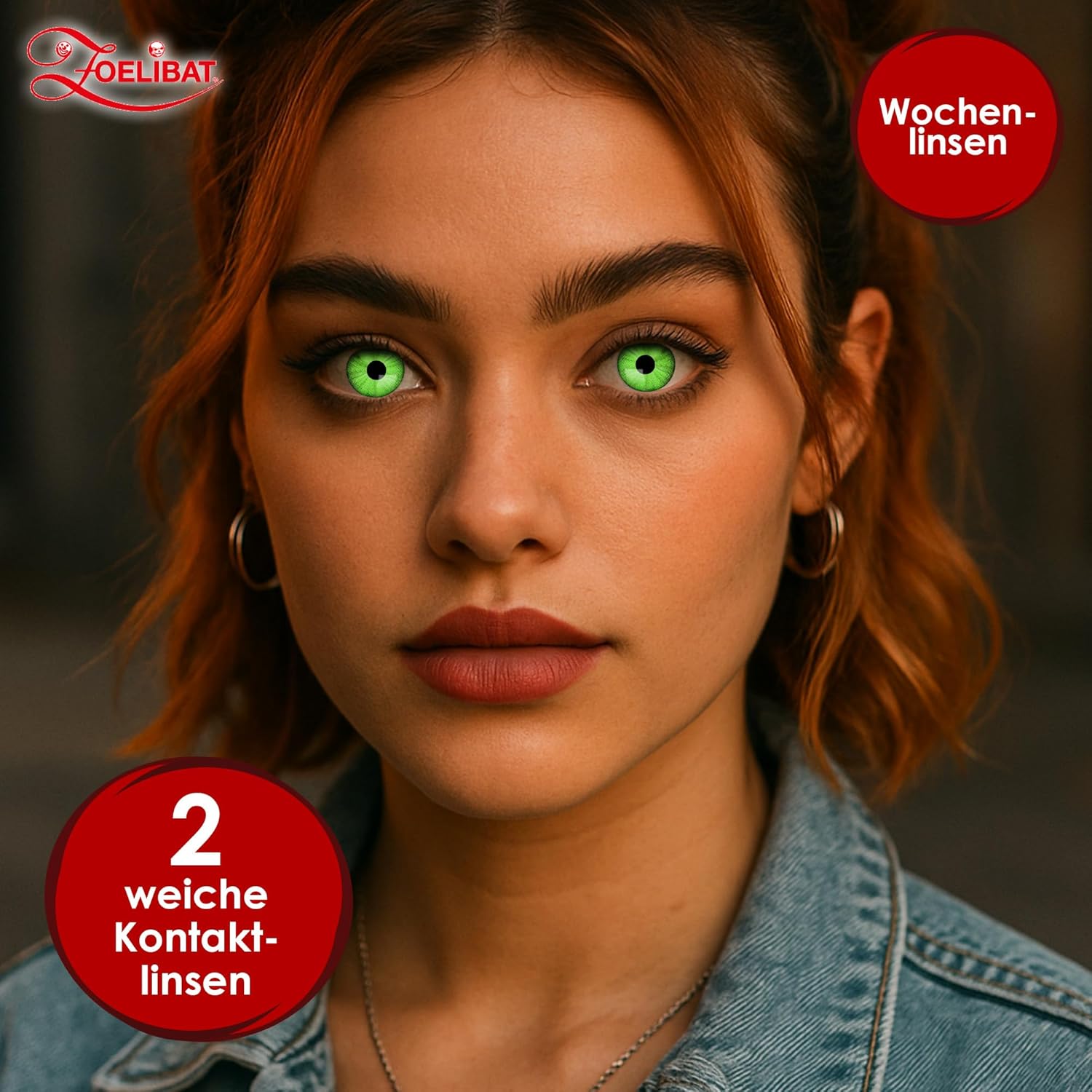 Zoelibat Eyecatcher Wochen-Kontaktlinsen Electro Green 9