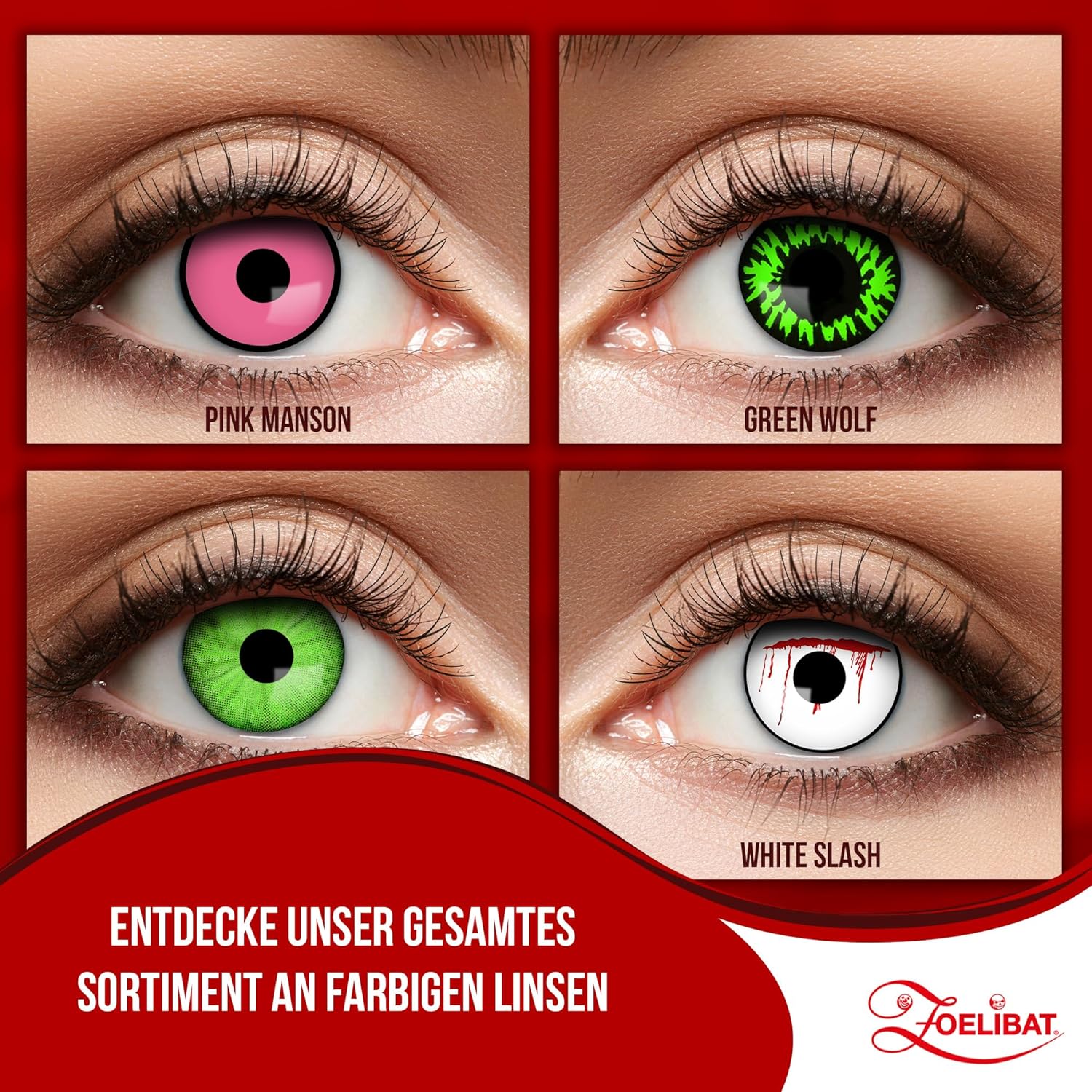 Zoelibat Eyecatcher Wochen-Kontaktlinsen Electro Green 14