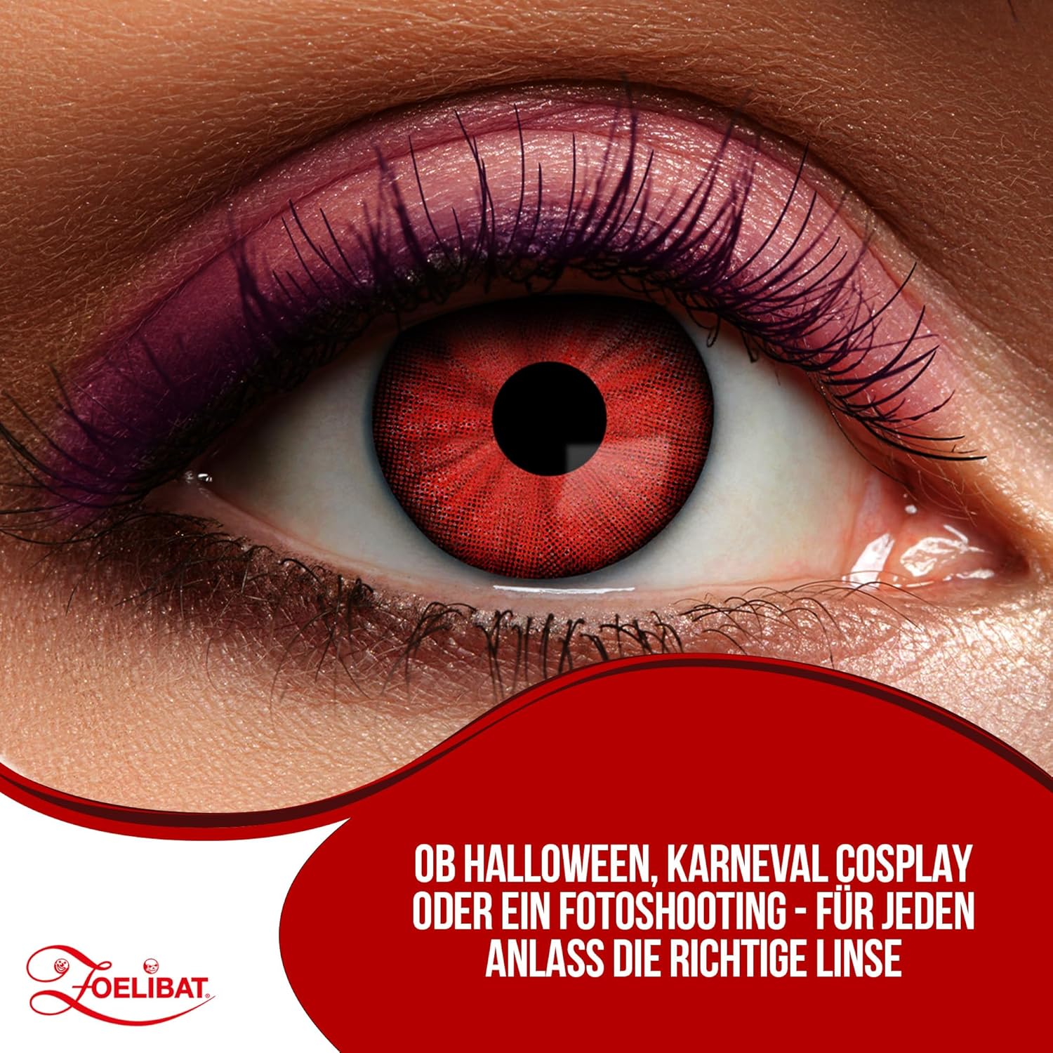 Zoelibat Eyecatcher Wochen-Kontaktlinsen Electro Red 13