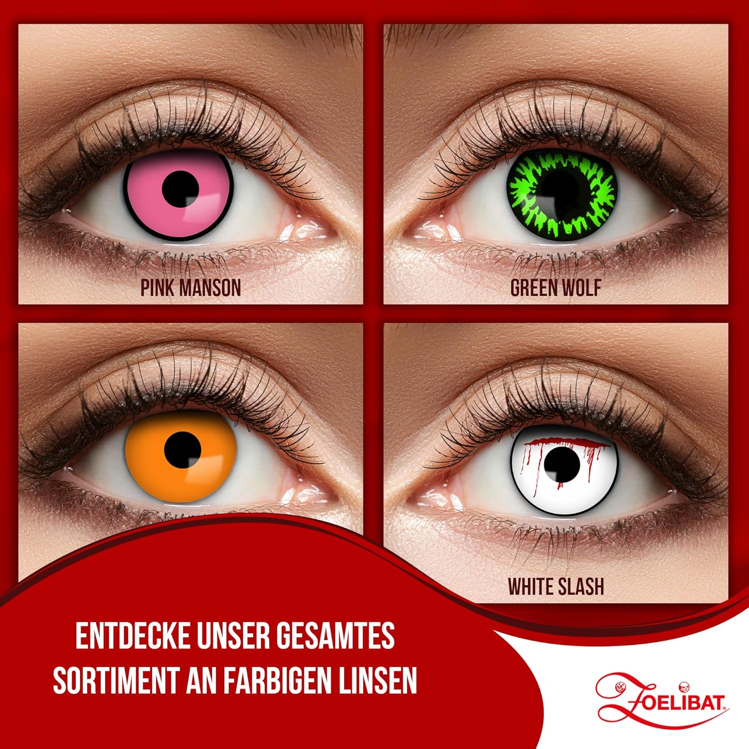 Zoelibat Eyecatcher Wochen-Kontaktlinsen Halloween Orange 14