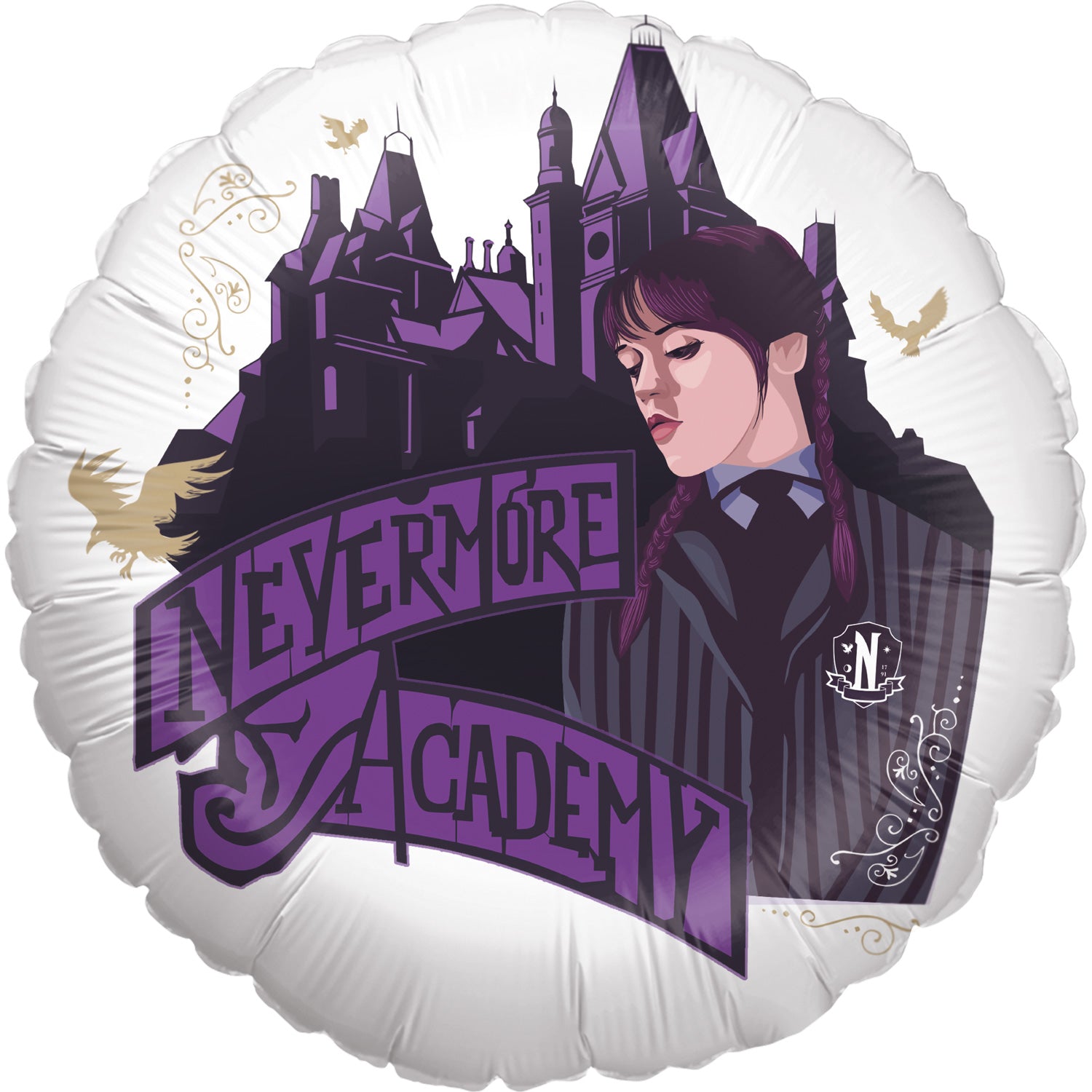 Wednesday Folienballon rund ø45 cm Nevermore Academy