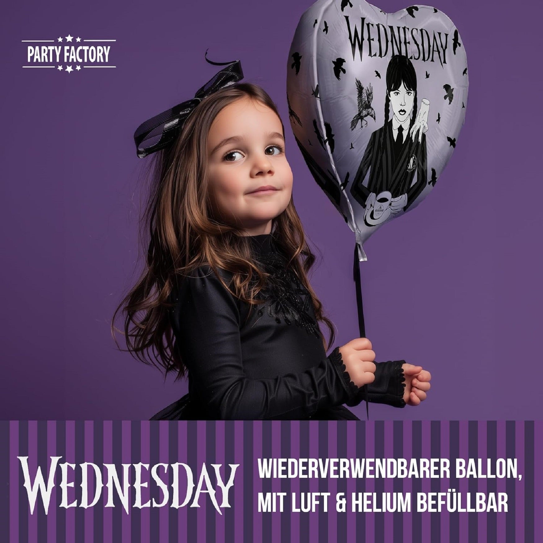 Wednesday Folienballon Herz ø45 cm Wednesday 9
