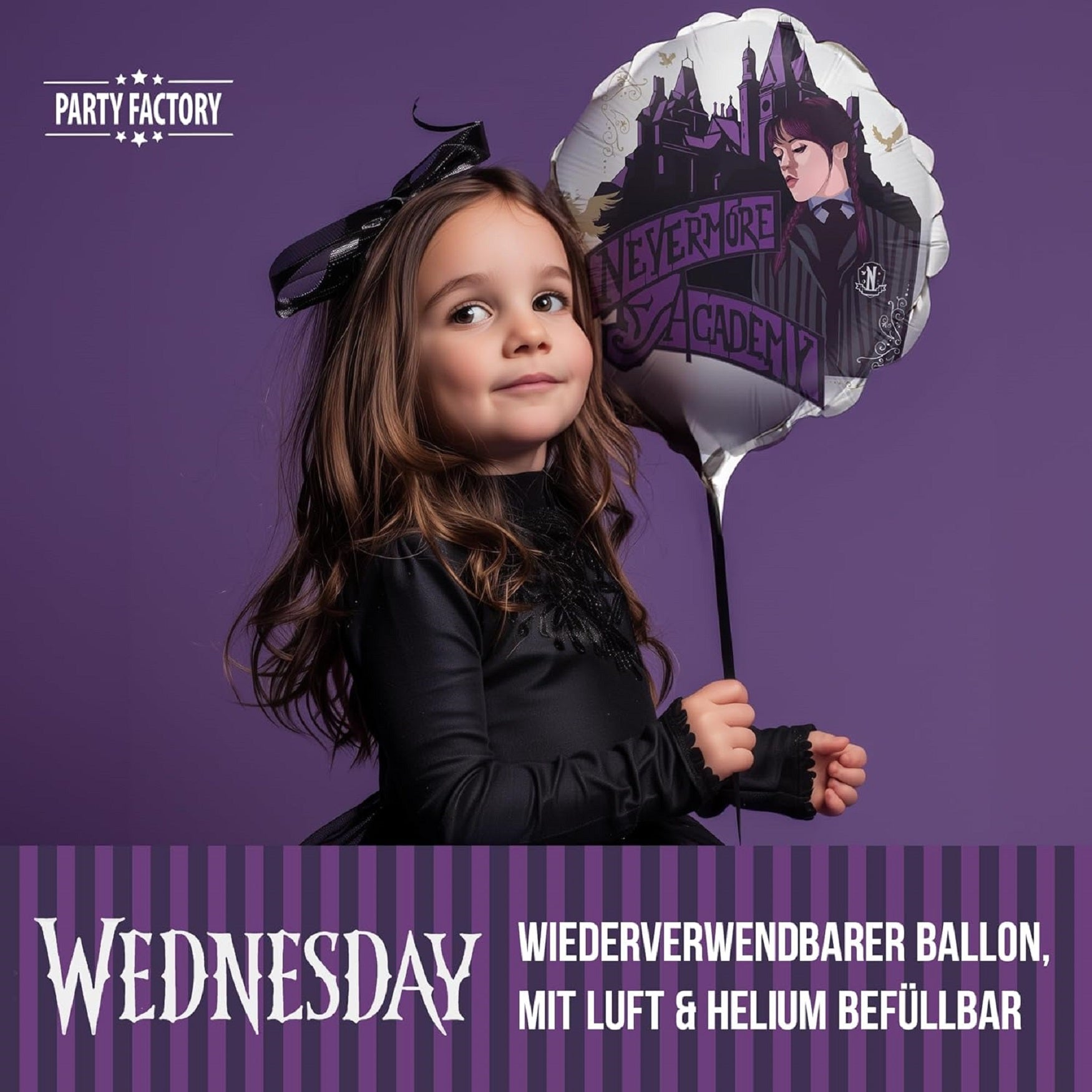 Wednesday Foil Balloon round ø45 cm Nevermore Academy 2