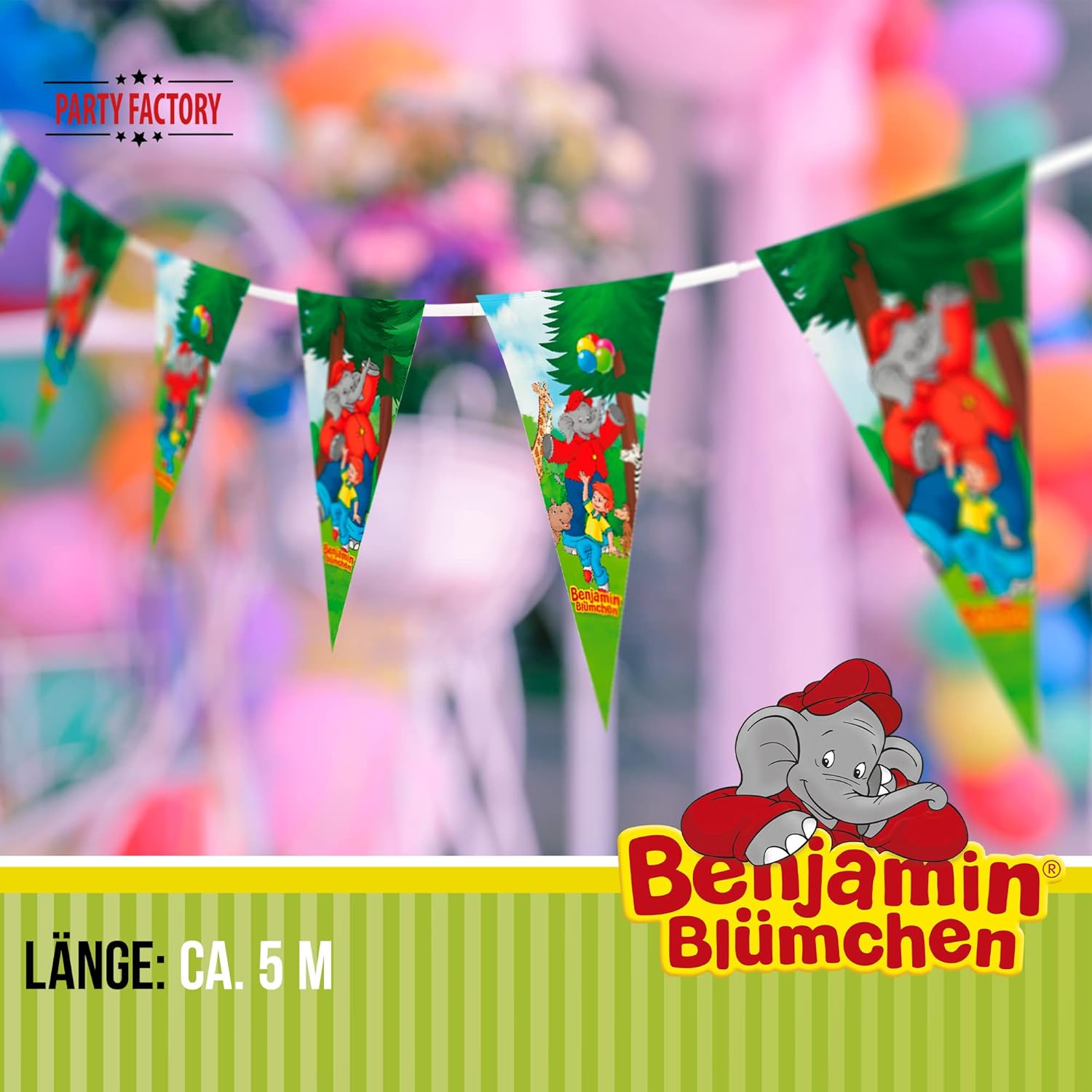 Benjamin Blümchen Wimpelkette 5 m 2