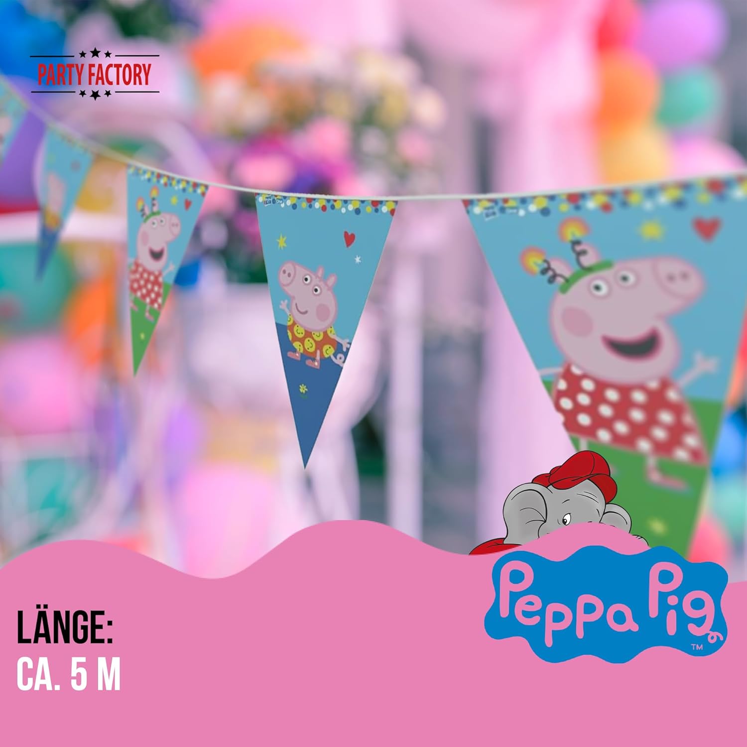 Peppa Pig Wimpelkette 5m 2