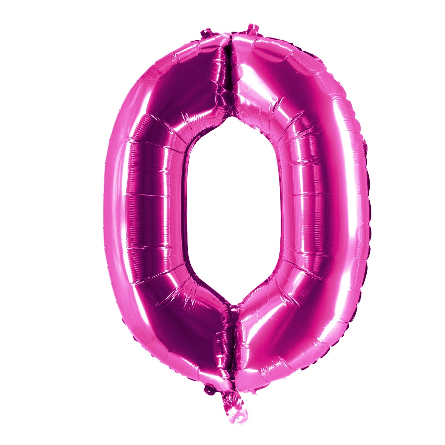Foil balloons, number balloon, pink, 100 cm, numbers 0 to 9, glossy 15