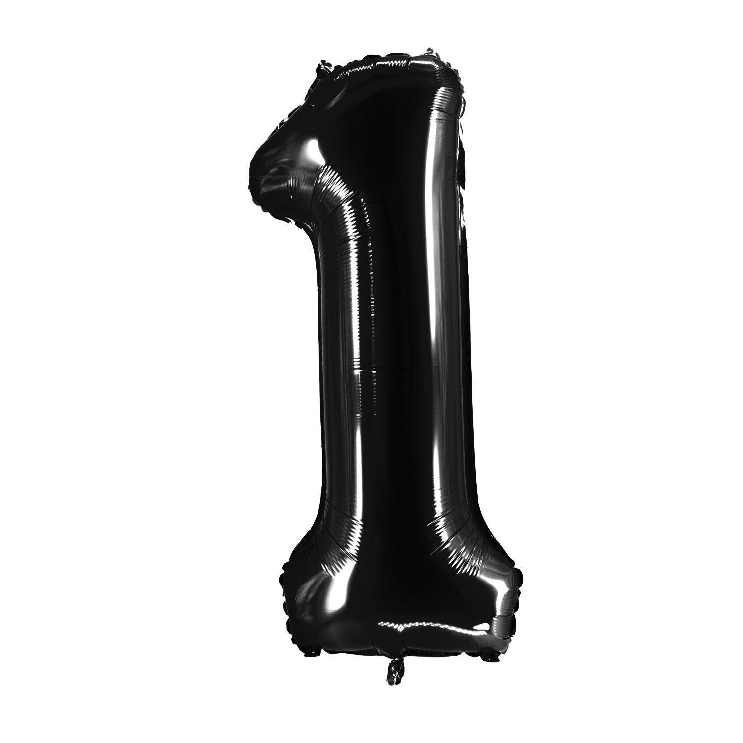 Foil balloons, number balloon, black, 100 cm, numbers 0 to 9, glossy 6