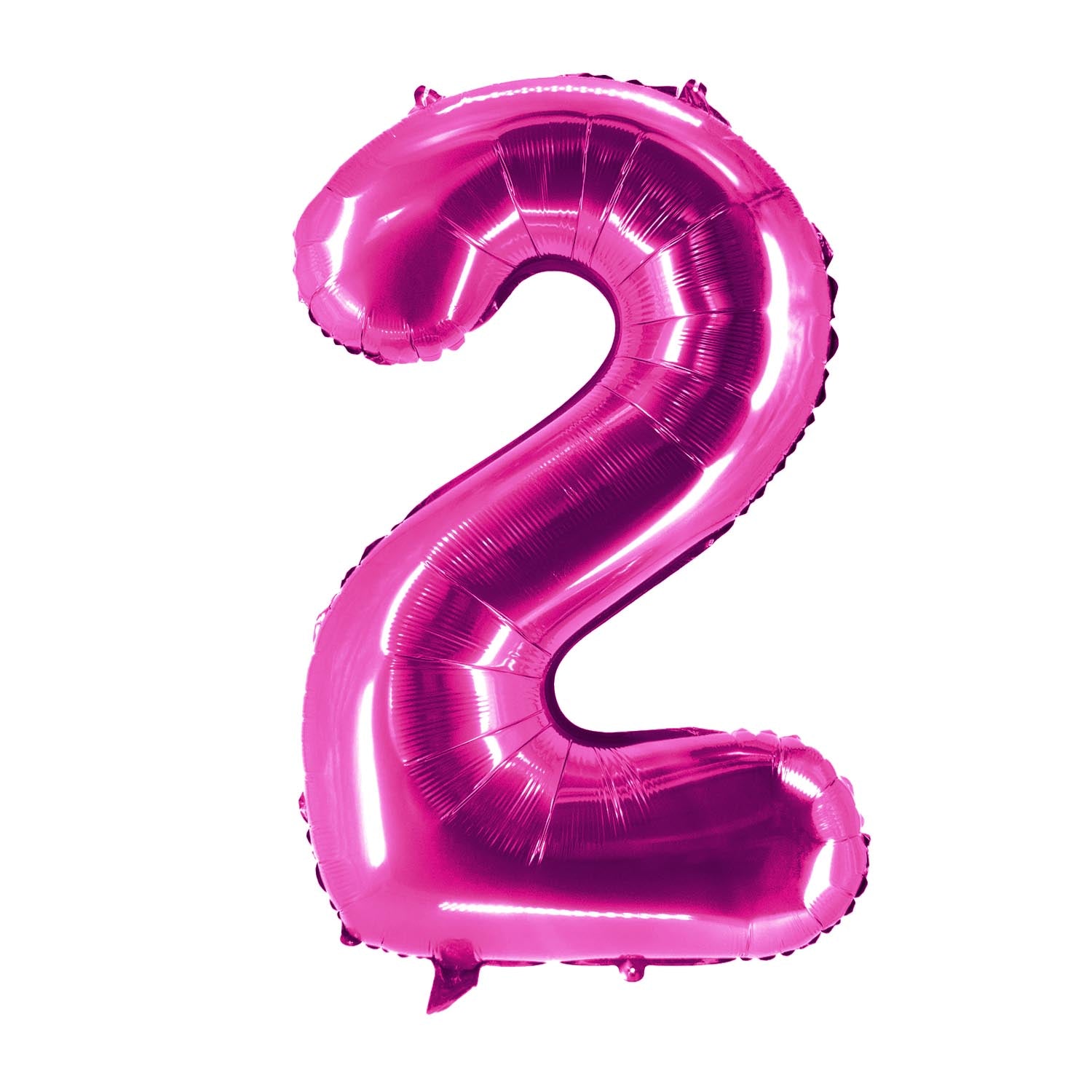 Foil balloons, number balloon, pink, 100 cm, numbers 0 to 9, glossy 7