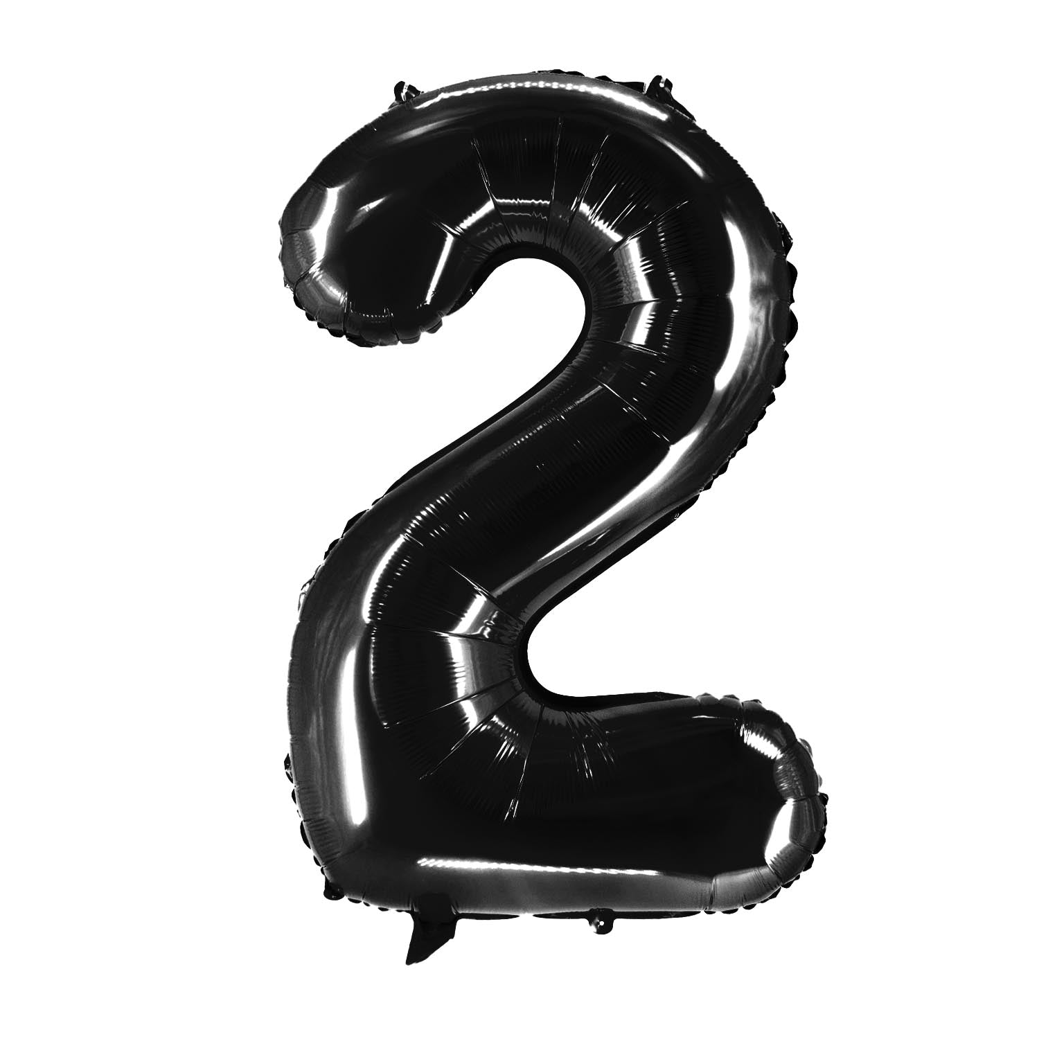 Foil balloons, number balloon, black, 100 cm, numbers 0 to 9, glossy 7