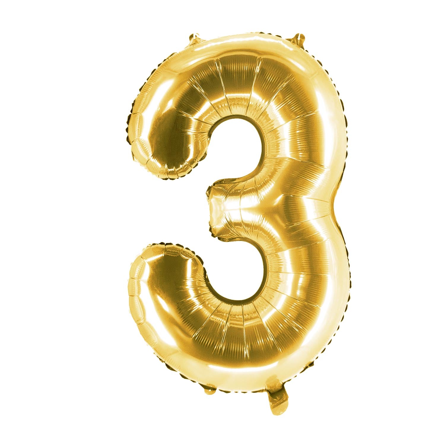 Foil balloons, number balloon in gold, 100 cm, numbers 0-9, shiny 8