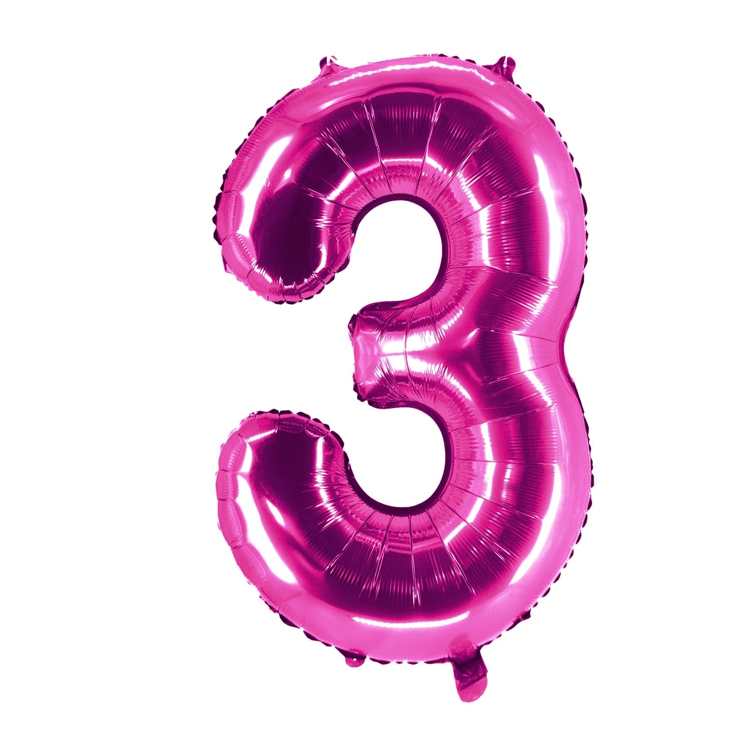 Foil balloons, number balloon, pink, 100 cm, numbers 0 to 9, glossy 8