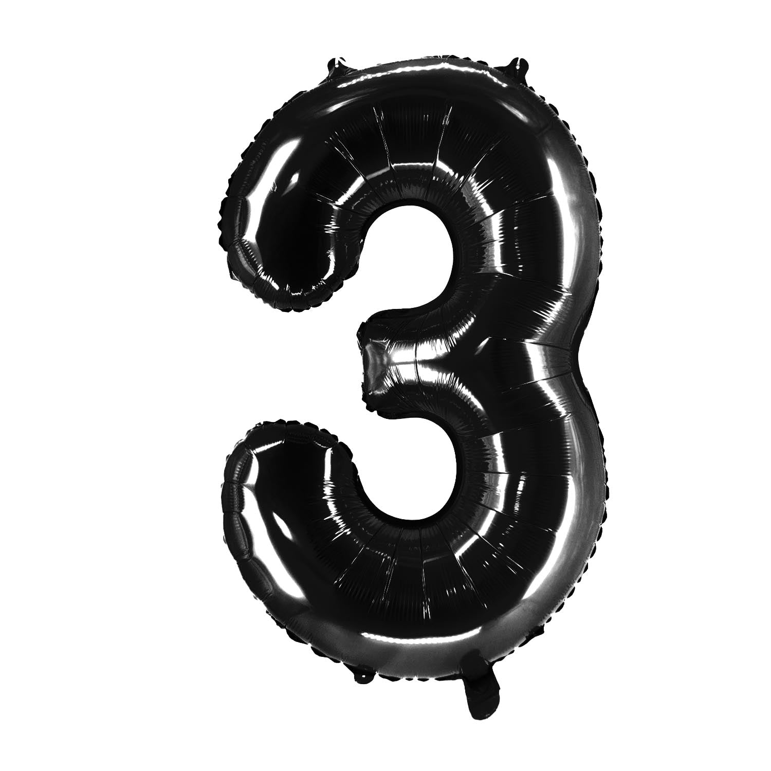 Foil balloons, number balloon, black, 100 cm, numbers 0 to 9, glossy 8