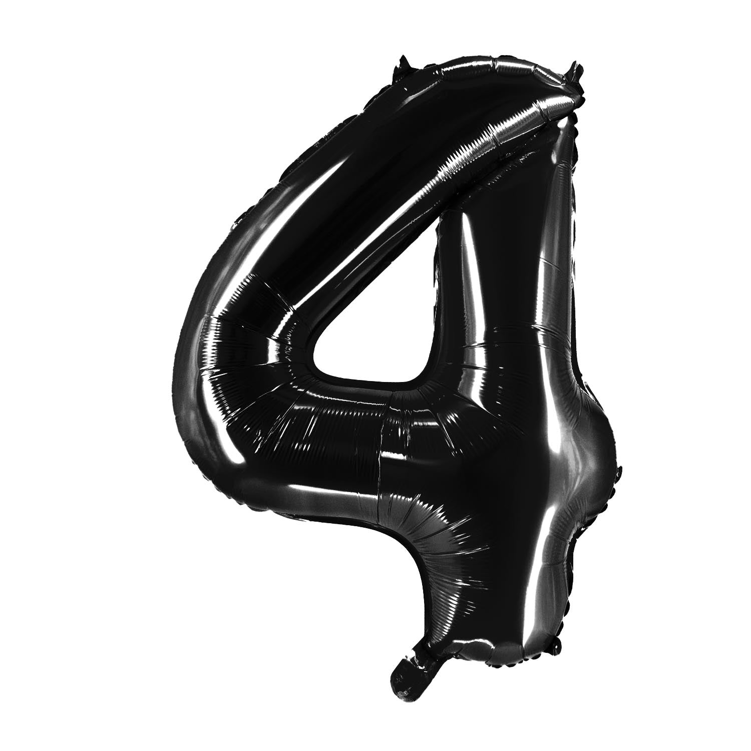 Foil balloons, number balloon, black, 100 cm, numbers 0 to 9, glossy 9