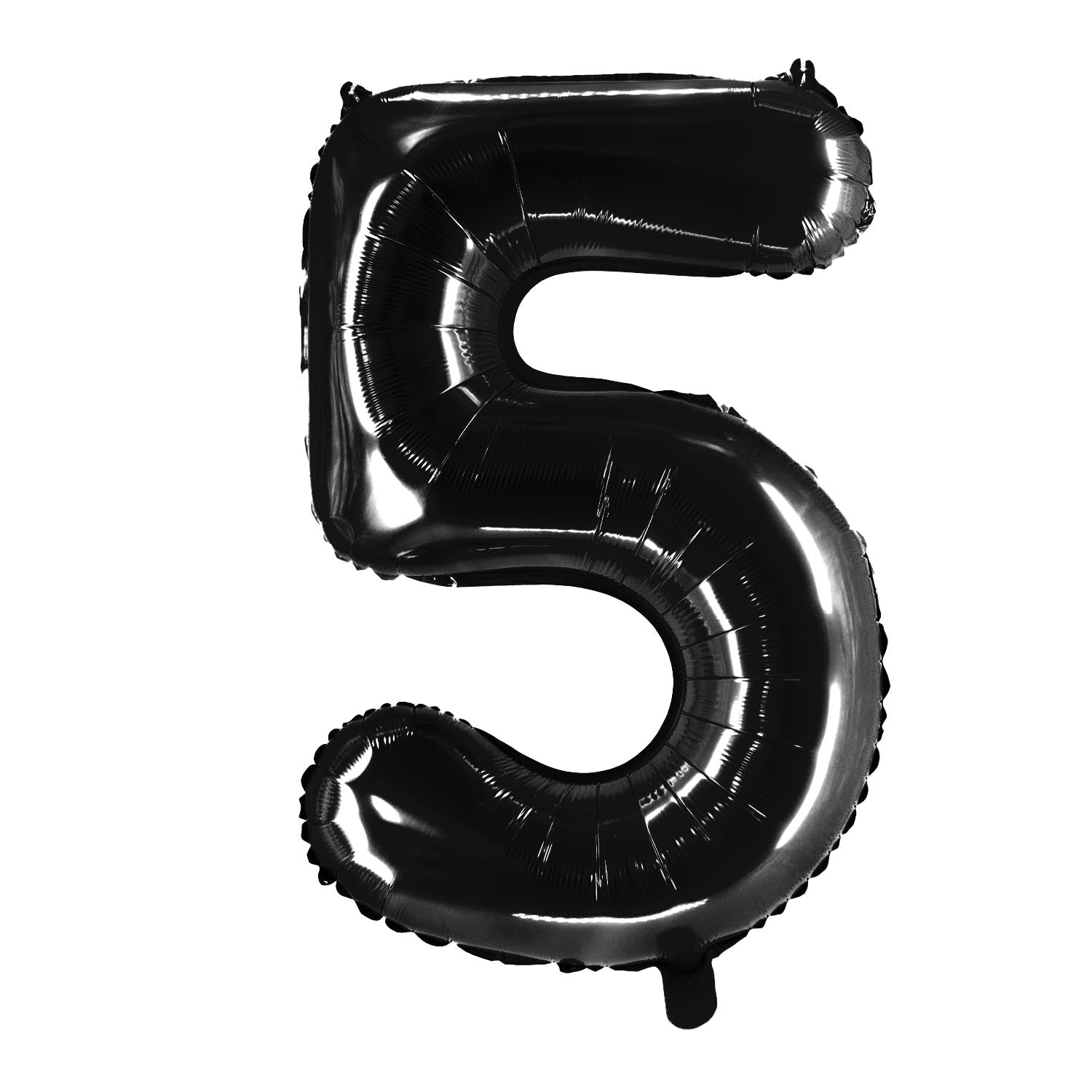 Foil balloons, number balloon, black, 100 cm, numbers 0 to 9, glossy 10
