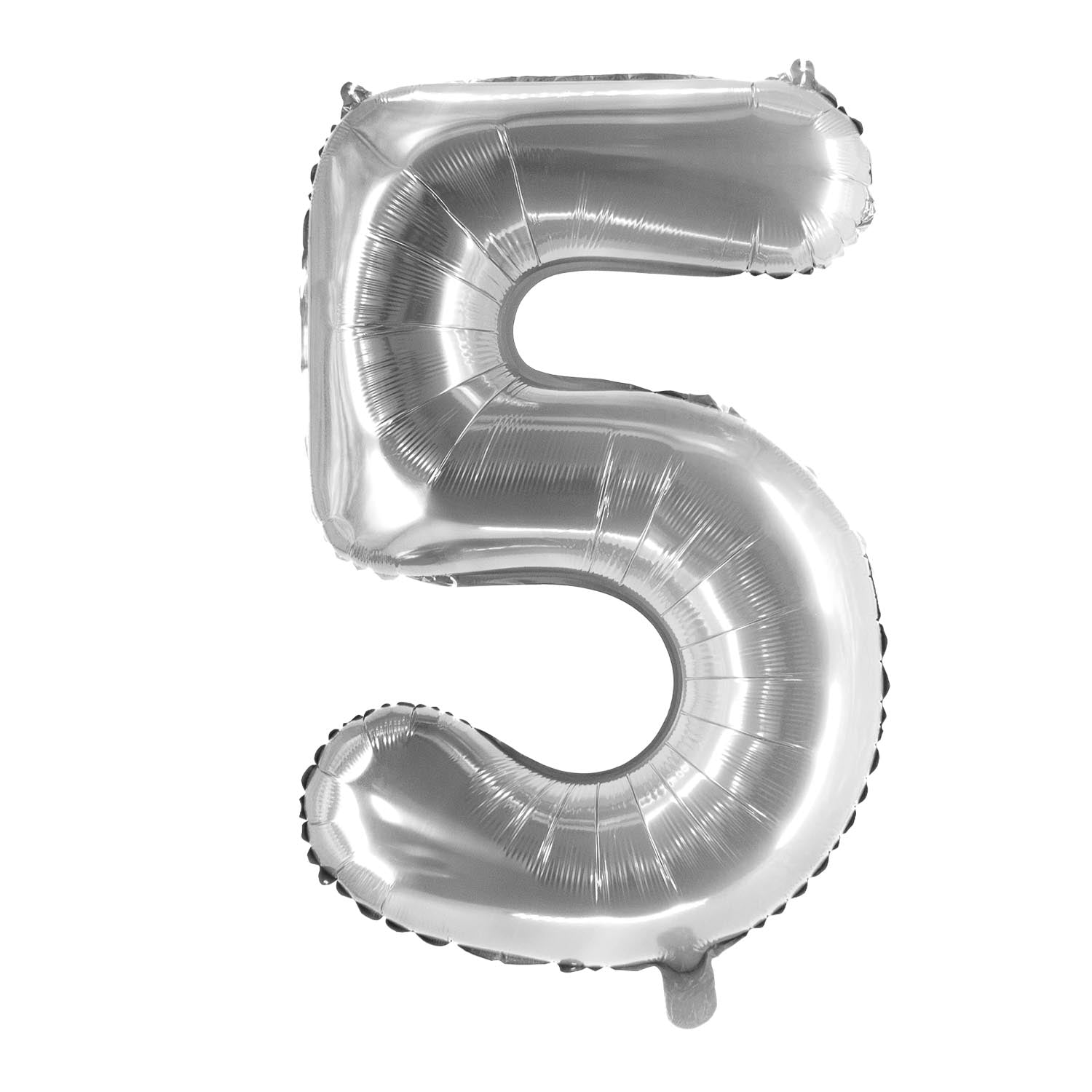 Foil balloons, number balloon in silver, 100 cm, numbers 0 to 9, shiny 11