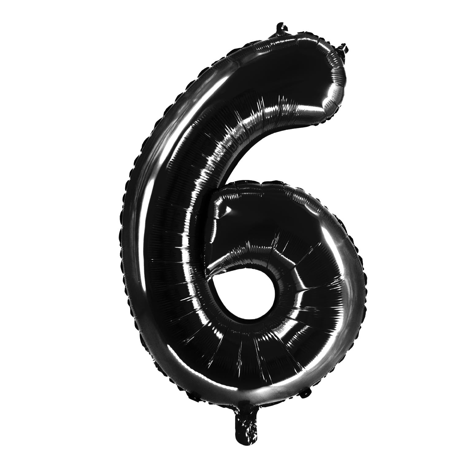 Foil balloons, number balloon, black, 100 cm, numbers 0 to 9, glossy 11