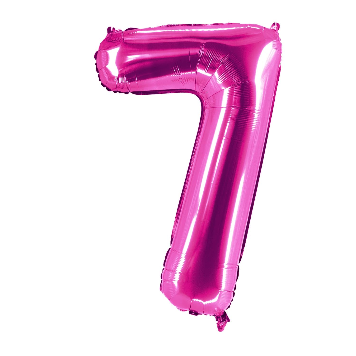 Foil balloons, number balloon, pink, 100 cm, numbers 0 to 9, glossy 12