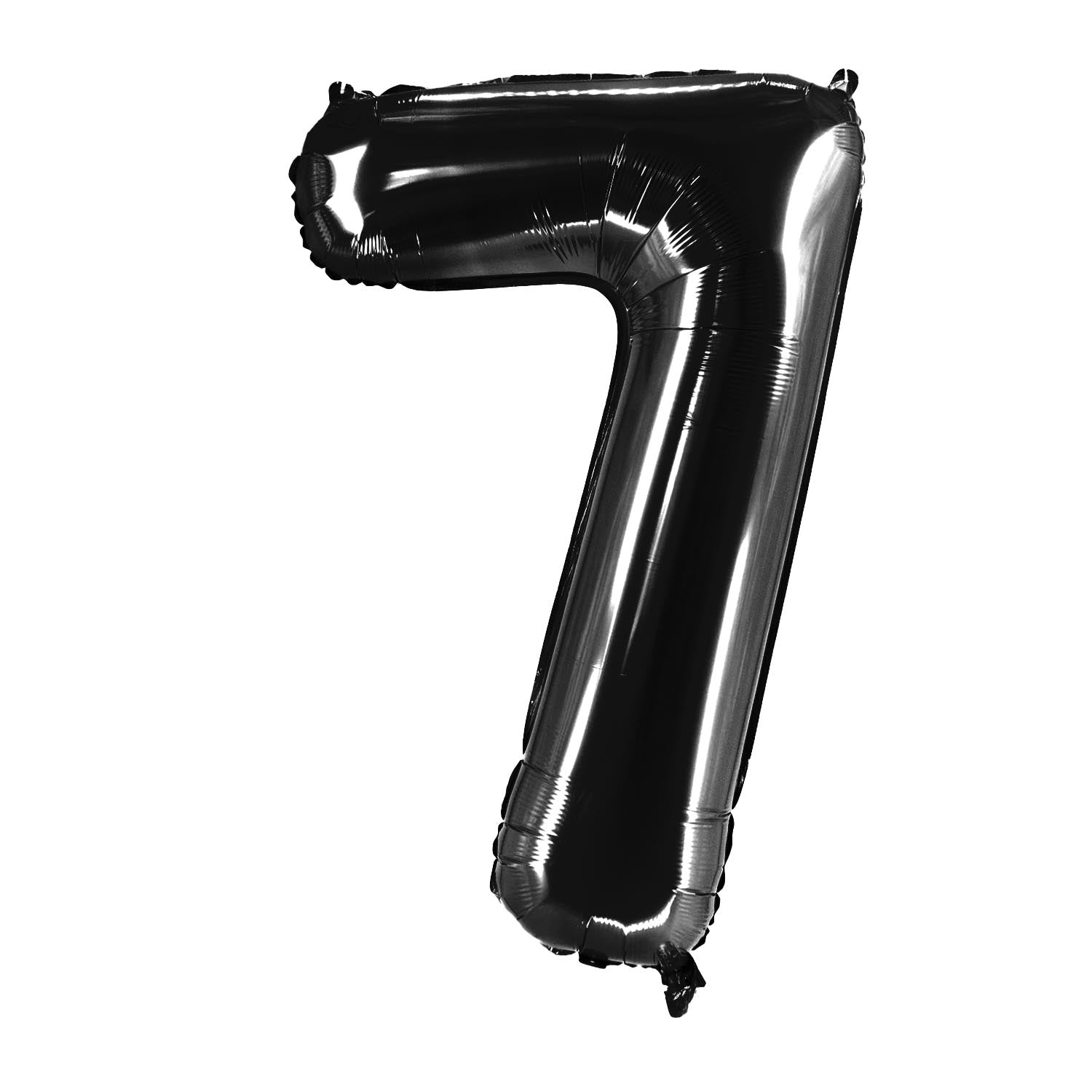 Foil balloons, number balloon, black, 100 cm, numbers 0 to 9, glossy 12