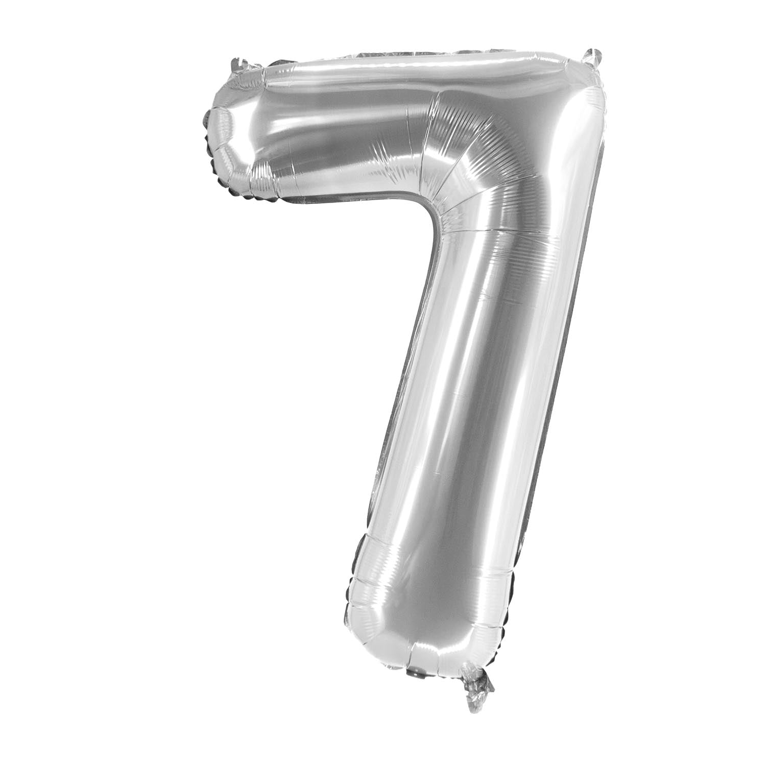 Foil balloons, number balloon in silver, 100 cm, numbers 0 to 9, shiny 13