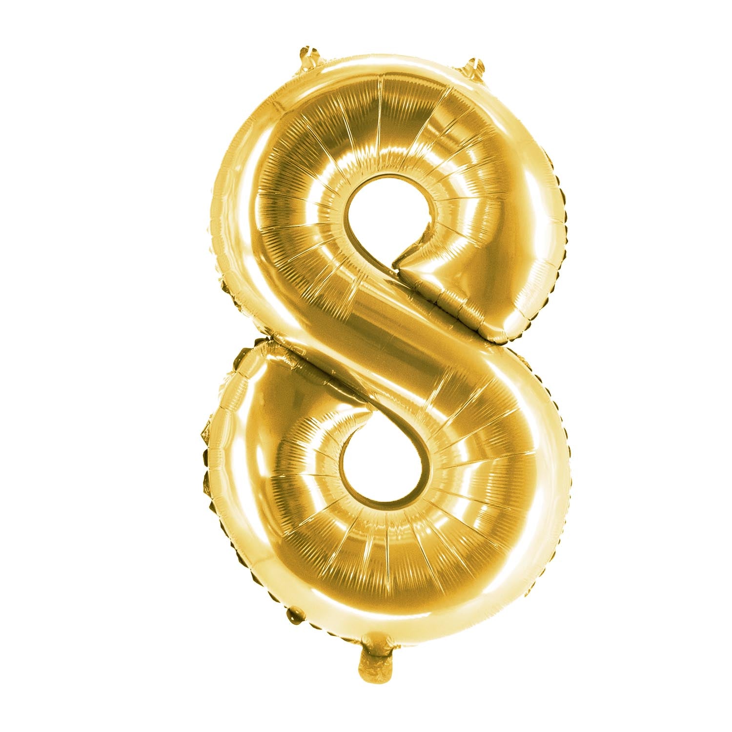 Foil balloons, number balloon in gold, 100 cm, numbers 0-9, shiny 13