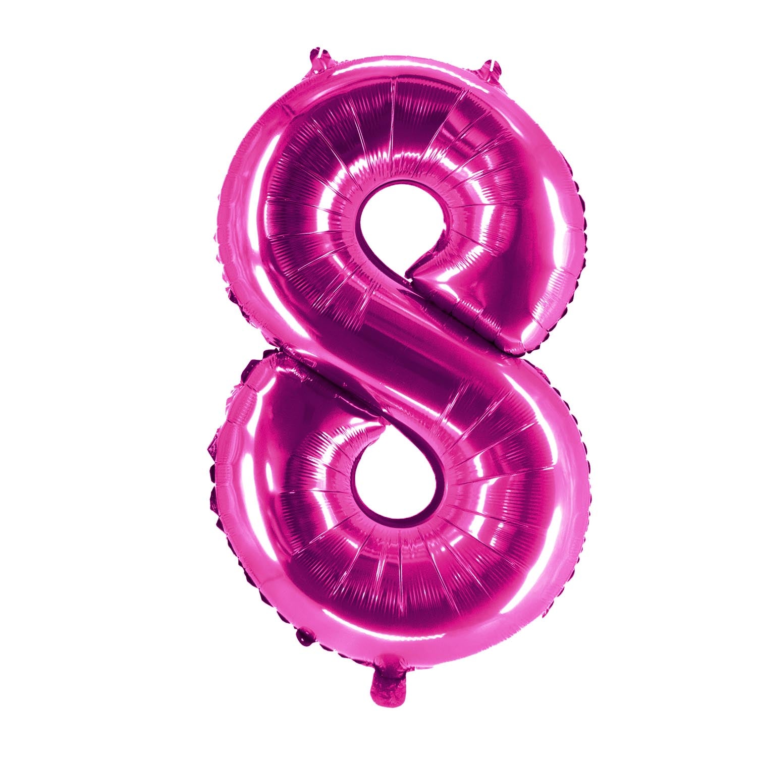 Foil balloons, number balloon, pink, 100 cm, numbers 0 to 9, glossy 13
