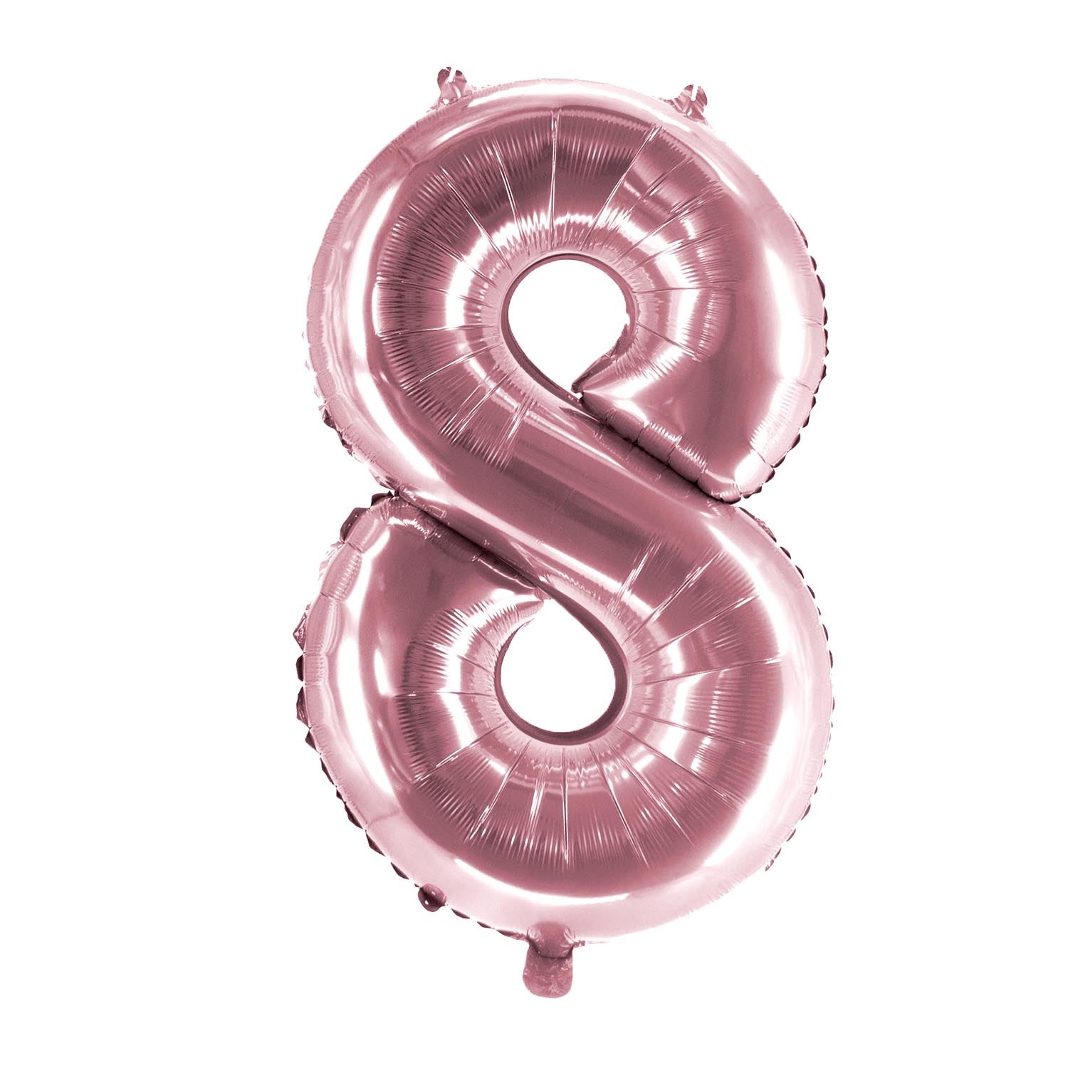 Foil balloons, number balloon, rose gold, 100 cm, numbers 0 to 9, glossy 12