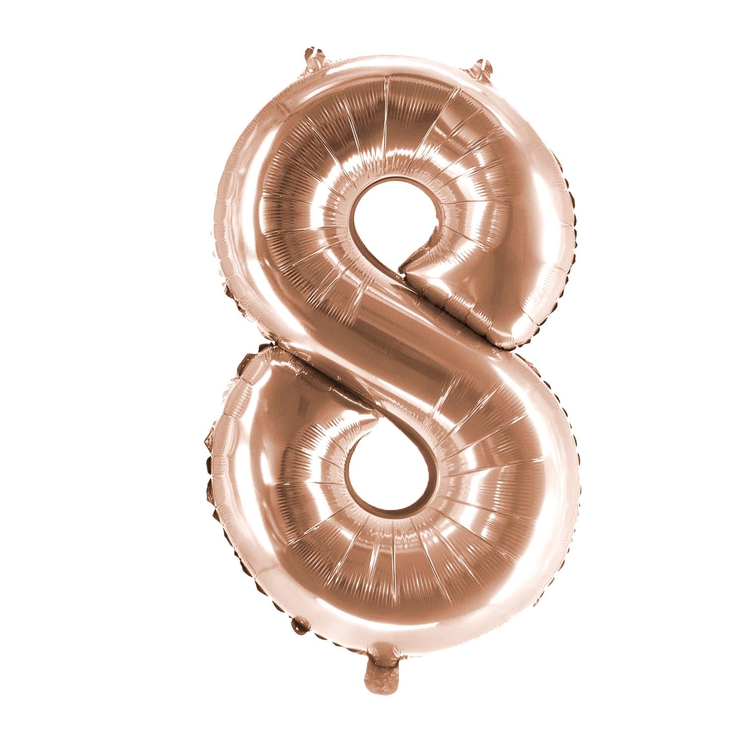 Folienballons Zahllenballon roségold 100 cm Zahl 0 bis 9 glänzend 13