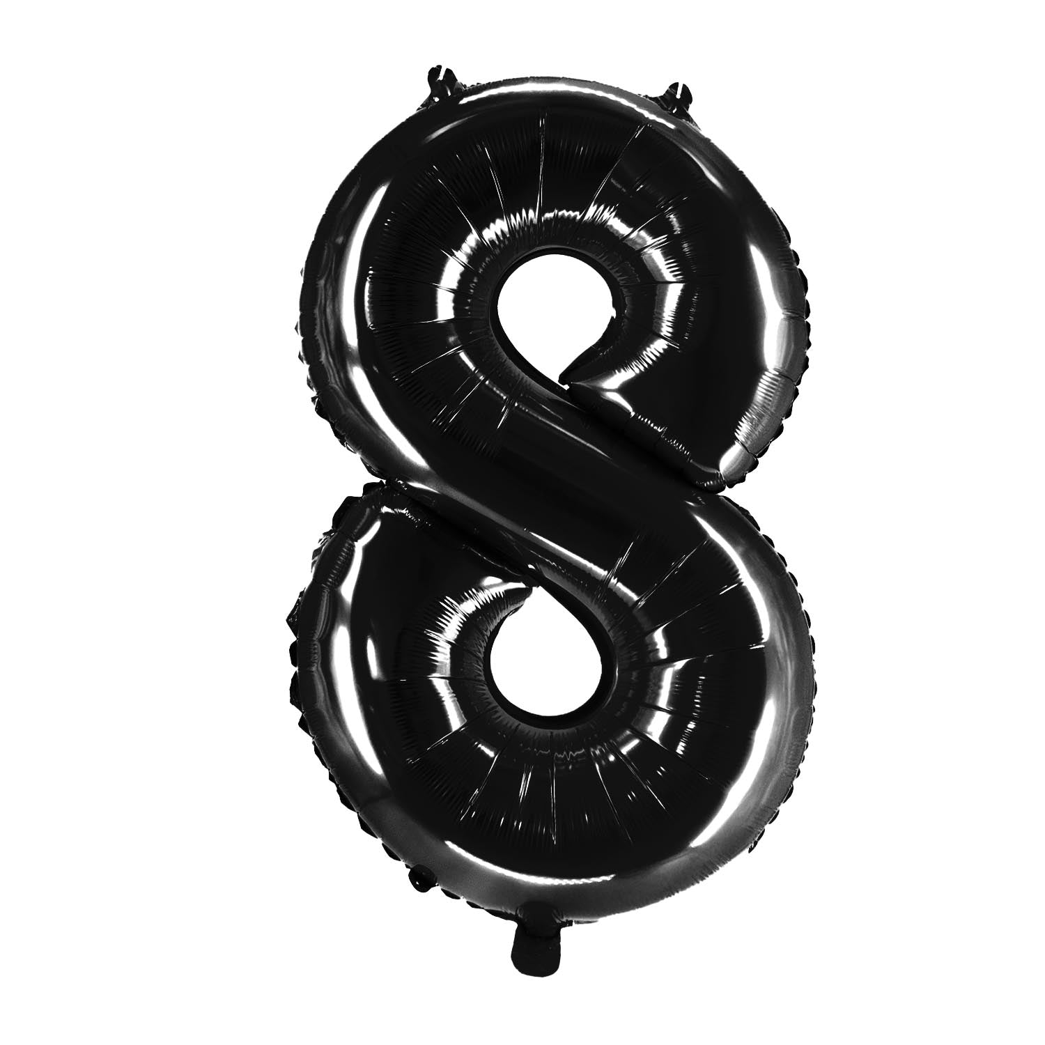 Foil balloons, number balloon, black, 100 cm, numbers 0 to 9, glossy 13