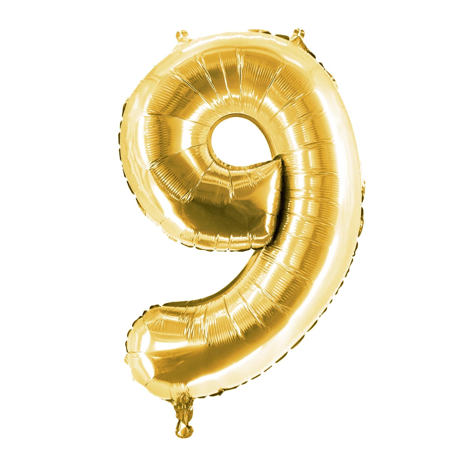 Foil balloons, number balloon in gold, 100 cm, numbers 0-9, shiny 14