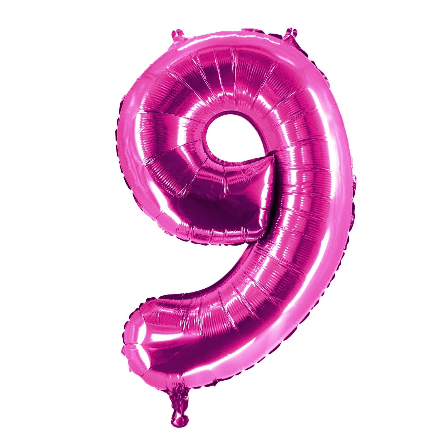 Foil balloons, number balloon, pink, 100 cm, numbers 0 to 9, glossy 14