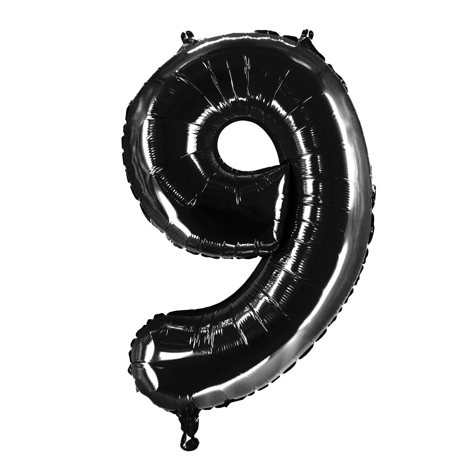 Foil balloons, number balloon, black, 100 cm, numbers 0 to 9, glossy 14