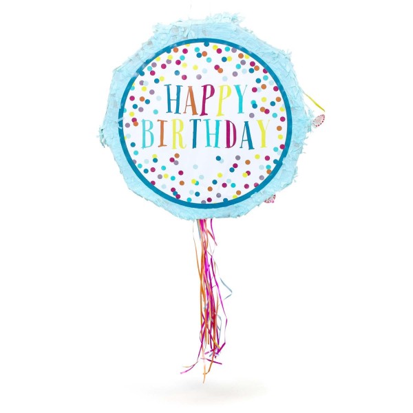 Blaue Happy Birthday Piñata