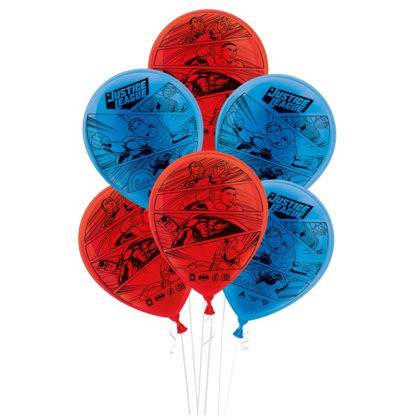 Justice League Latexballons Set 25 cm, 10 Stk.