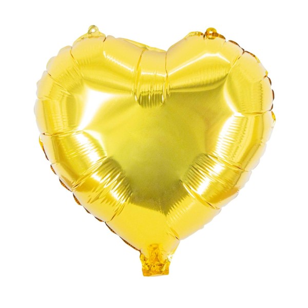 goldener herz folienballon ø45cm
