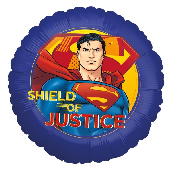Superman Folienballon - Rund "Shield of Justice"