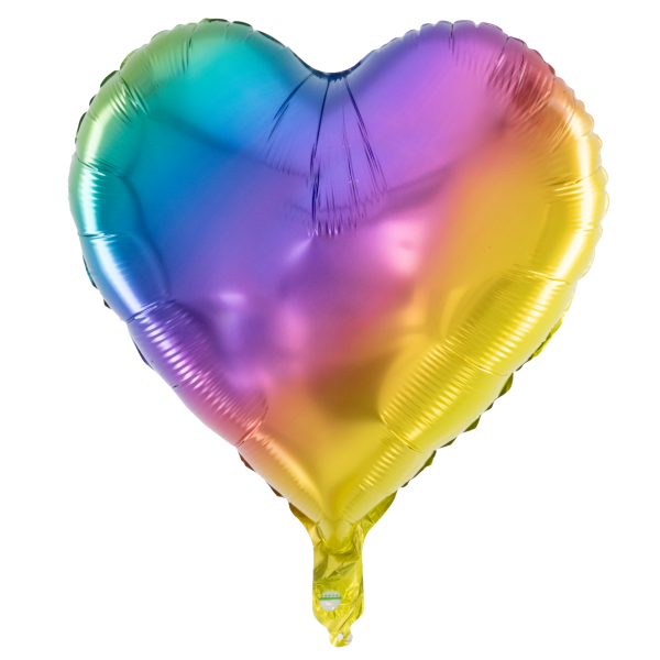 Folienballon Herz multicolor 45cm