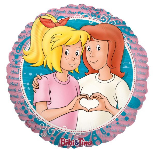 Bibi & Tina Folienballon - Rund "Freunde"