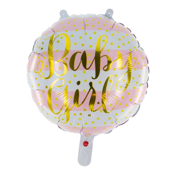 Folienballon Rund Baby Girl 45cm