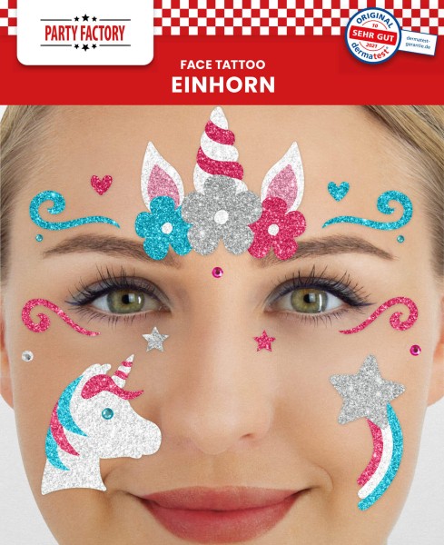 Einhorn - Glitter Face Tattoo