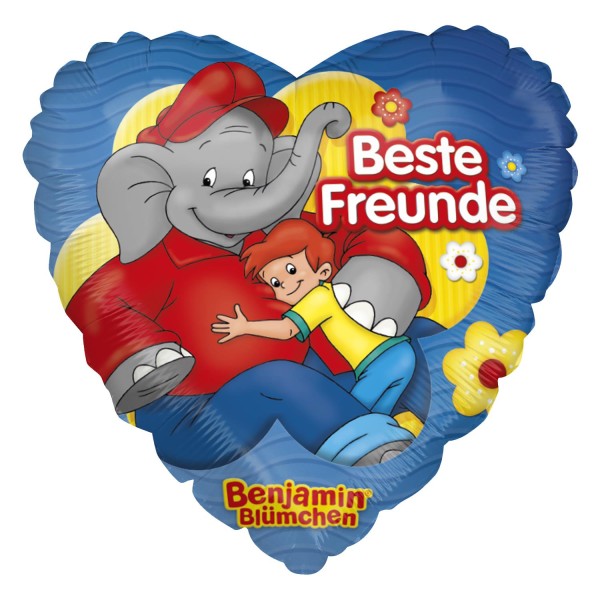 Benjamin Blümchen Folienballon - Herz "Beste Freunde"