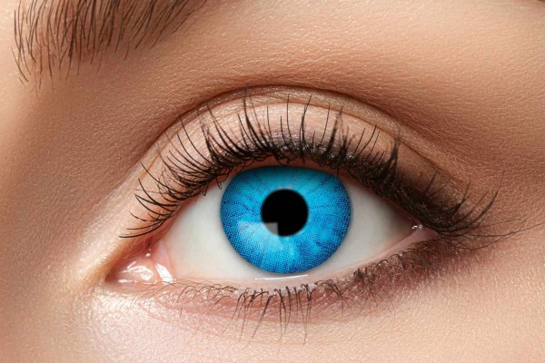 3-Monats Kontaktlinsen "Electro Blue"