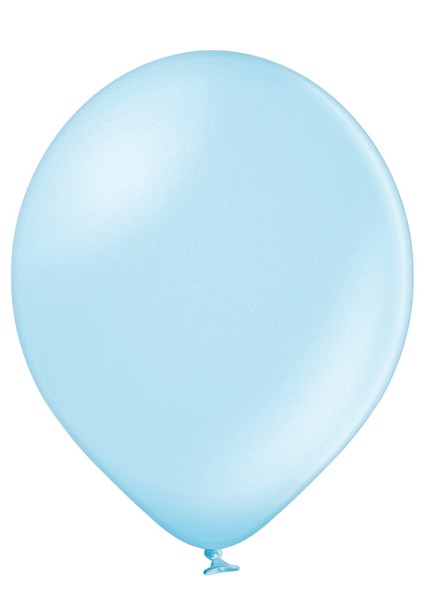 50er Set metallic-blaue Luftballons, ø25cm
