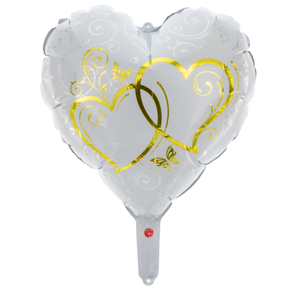 Folienballon Herz gold Herzen 45cm