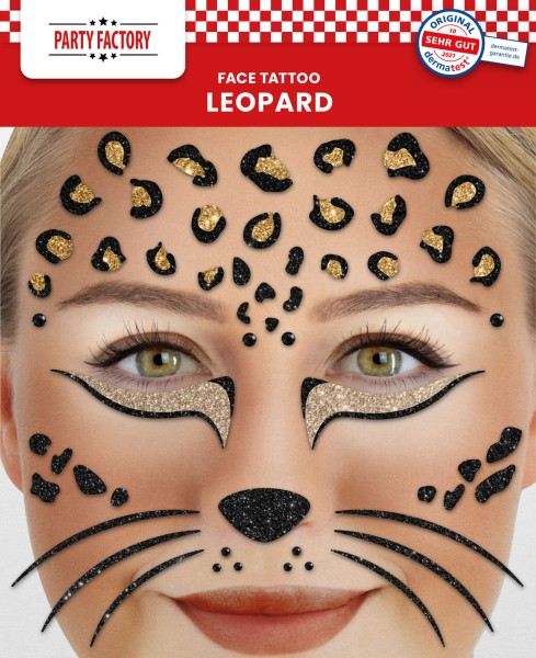Leopard - Glitter Face Tattoo